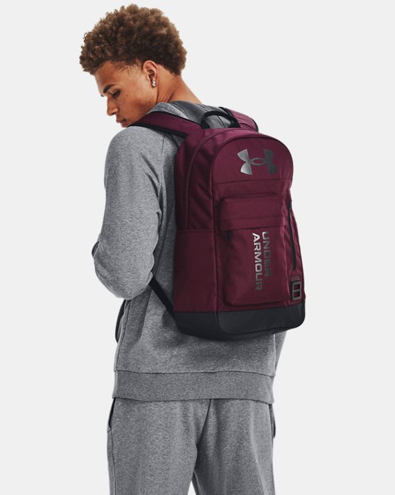 Unisex UA Halftime Backpack, Maroon, pdpMainDesktop image number 4